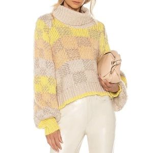 Free people check me out wool sweater